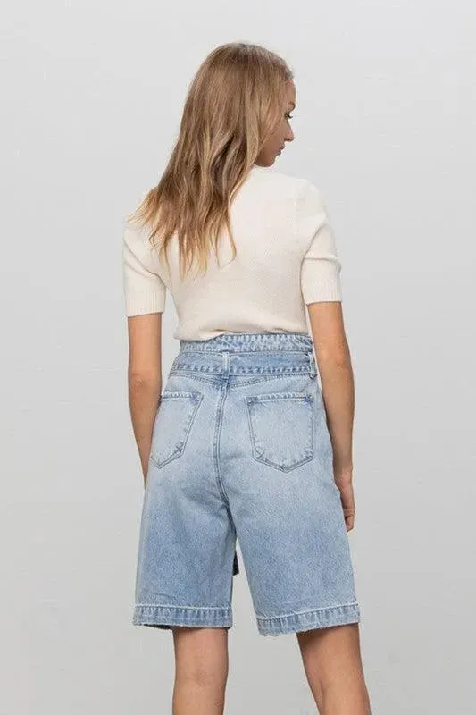 Insane Gene Belted Denim Bermuda