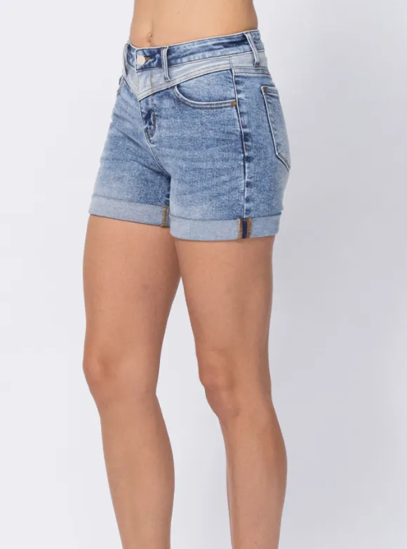 JUDY BLUE Southern Girl Flare Shorts