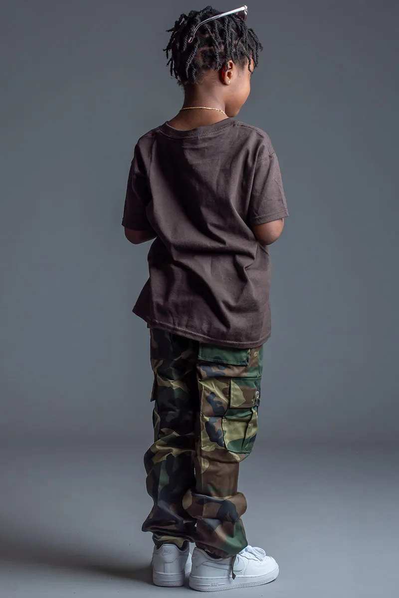 KIDS CHOCOLATE N WHITE BURBS TEE