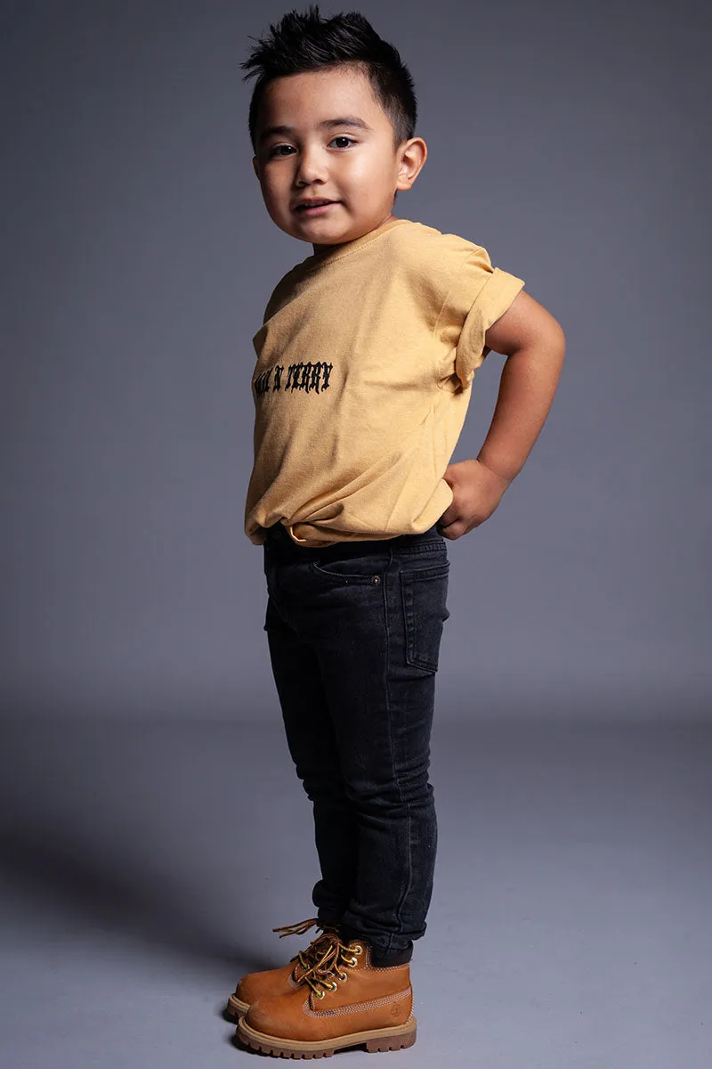 KIDS MUSTARD MINI MEDI TEE