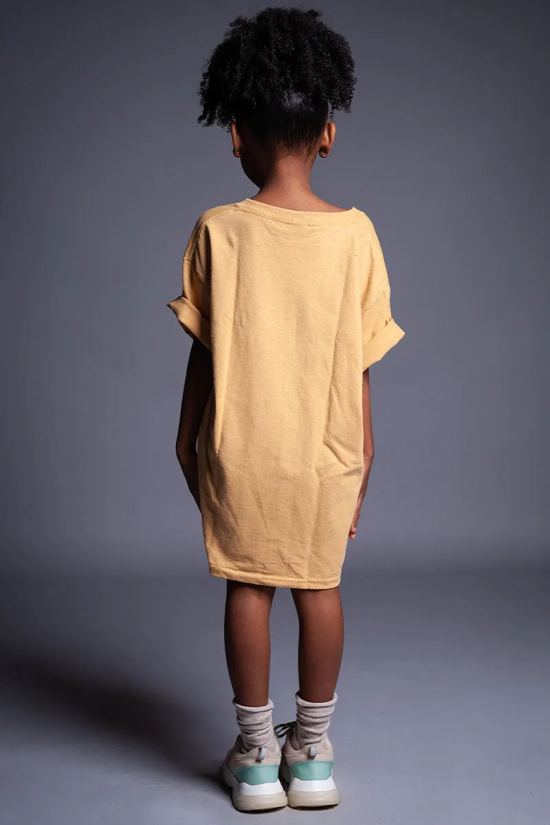 KIDS MUSTARD N BLK MINI MEDI TEE - DIS