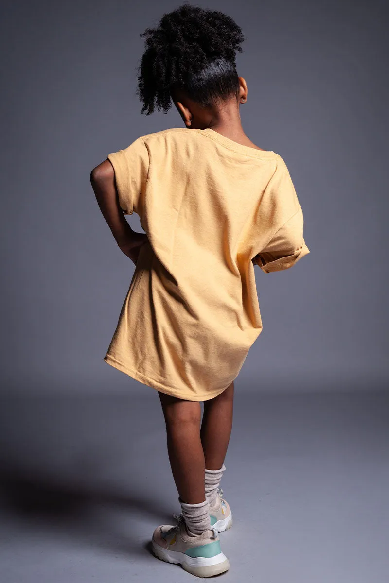 KIDS MUSTARD N BLK MINI MEDI TEE - DIS