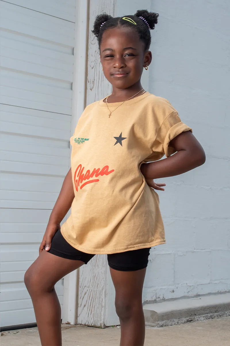 KIDS MUSTARD TEAM GHANA TEE