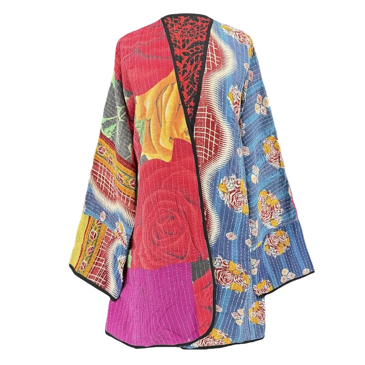 Kovalam Kantha  Cotton Jacket Reversible One of a Kind