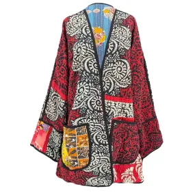 Kovalam Kantha  Cotton Jacket Reversible One of a Kind Kovalam Kantha  Cotton Jacket Reversible One of a Kind