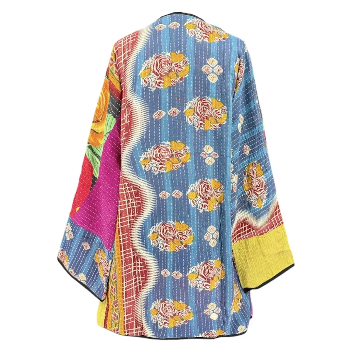 Kovalam Kantha  Cotton Jacket Reversible One of a Kind