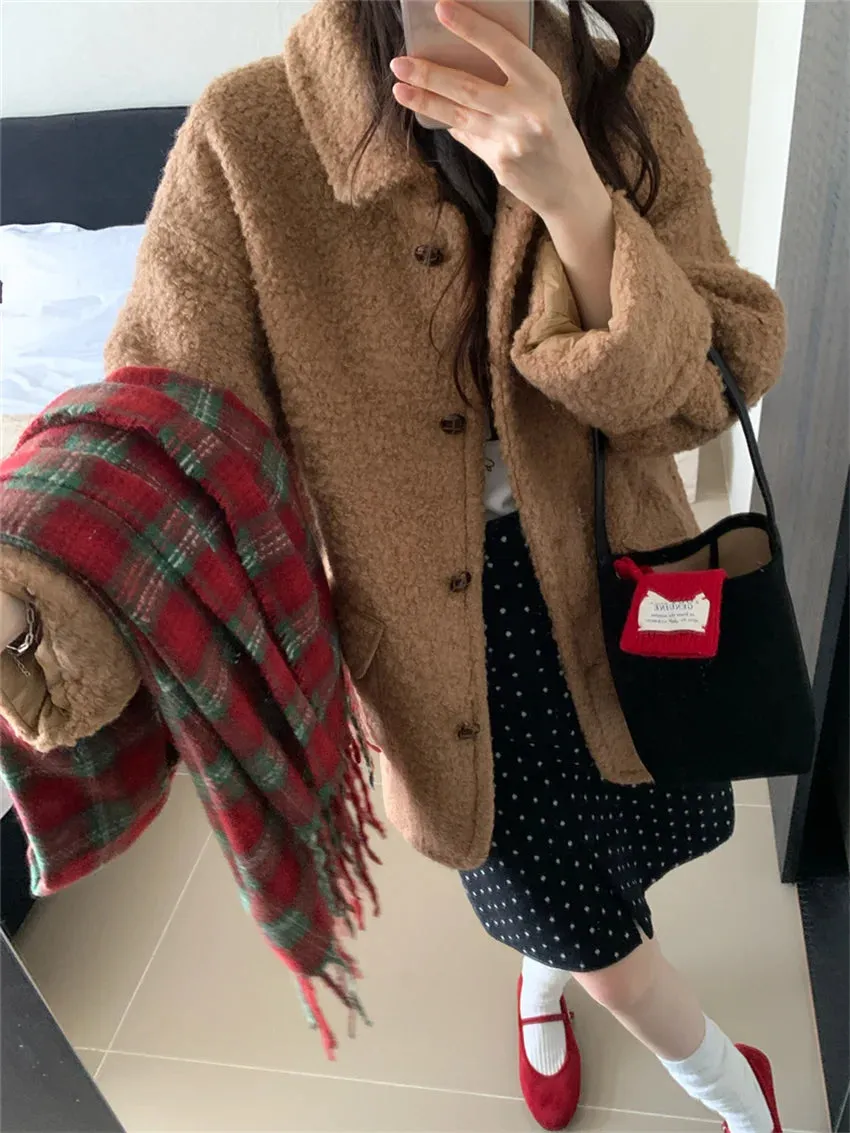 KYLETHOMASW  -   2025 Hot Sale Women Coats Slim Elegant Office Laady Loose Daily Thicken Casual Minimalist Woolen Warm Chic New OL