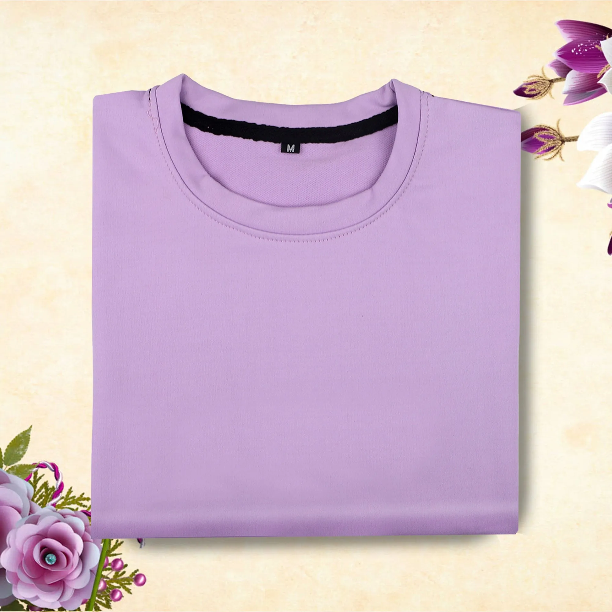 Lavender Ribbed Oversized T-Shirt