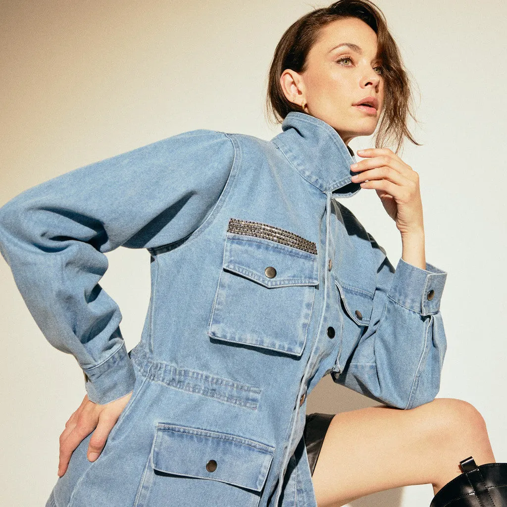 Lilly Denim Jacket / 100324 - Blue
