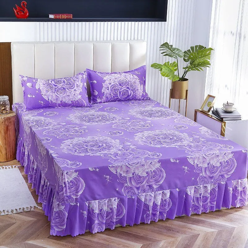 Luxury Wedding Bed Skirt - Plus Size - Classic Aesthetic Home Textile