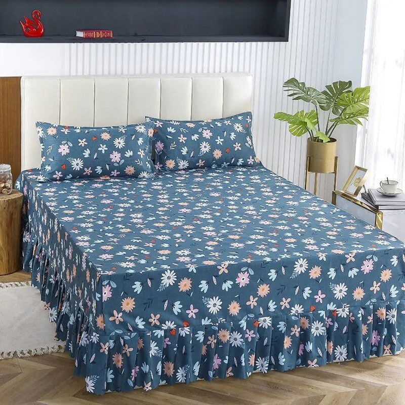 Luxury Wedding Bed Skirt - Plus Size - Classic Aesthetic Home Textile