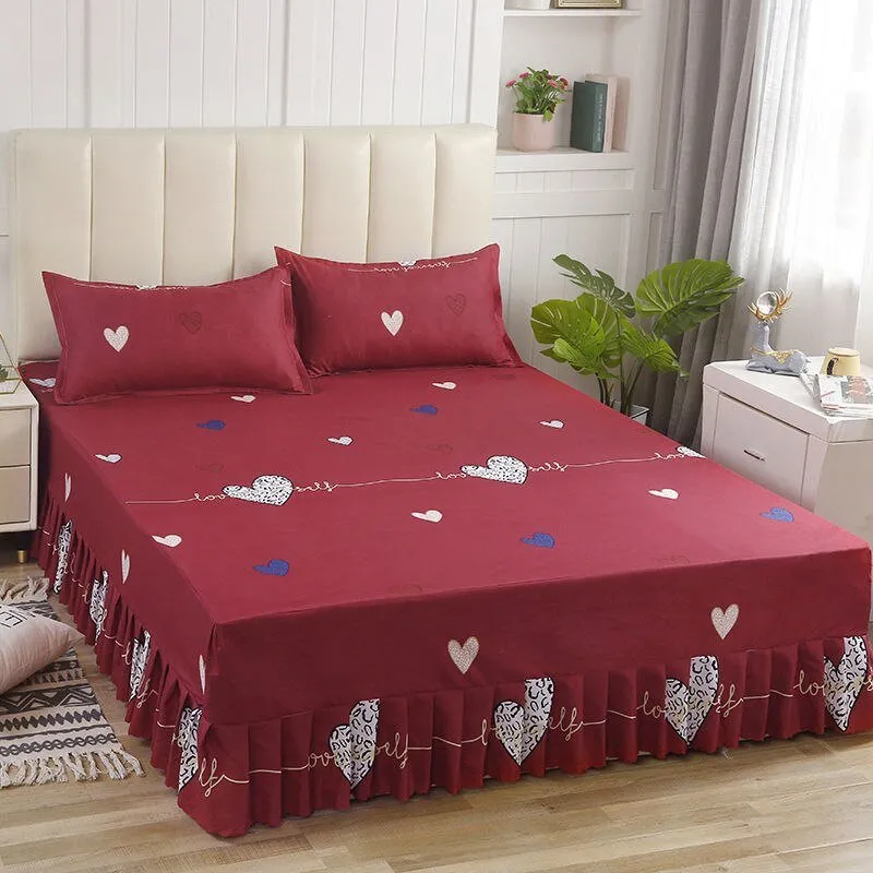 Luxury Wedding Bed Skirt - Plus Size - Classic Aesthetic Home Textile