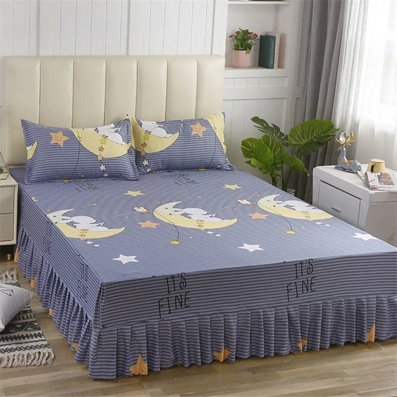 Luxury Wedding Bed Skirt - Plus Size - Classic Aesthetic Home Textile