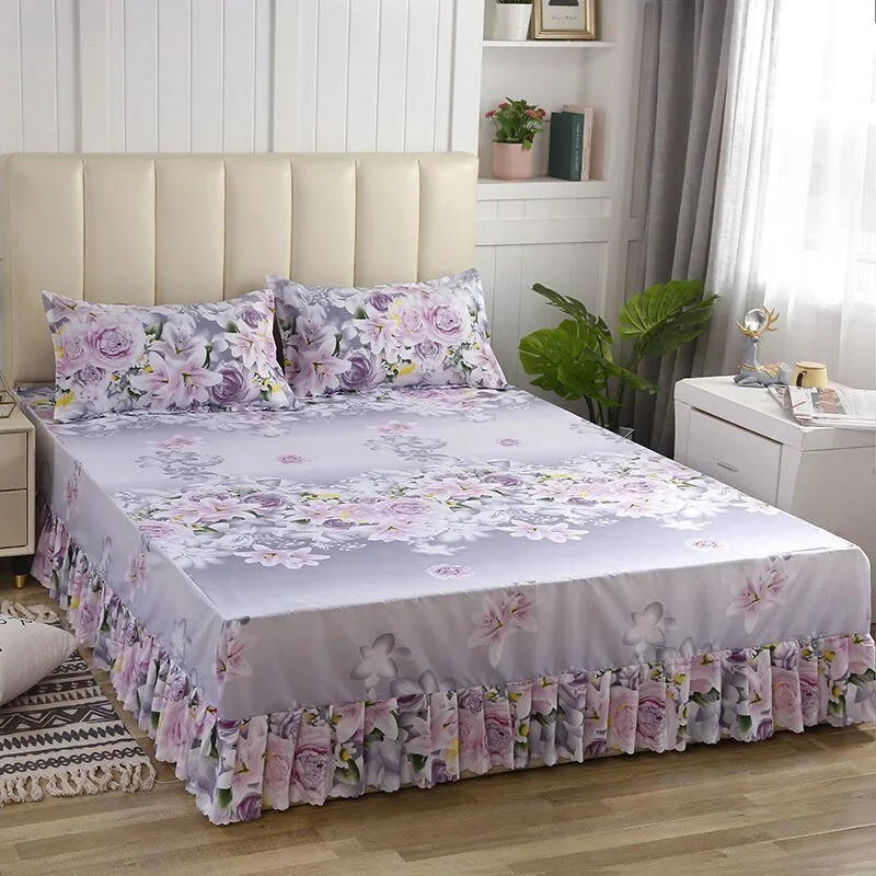 Luxury Wedding Bed Skirt - Plus Size - Classic Aesthetic Home Textile
