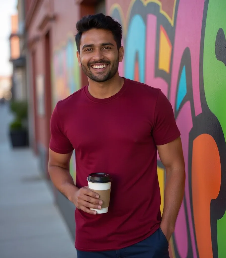 Maroon Oversized T-Shirt