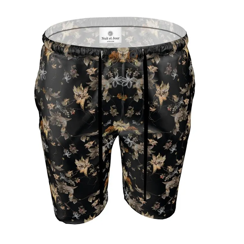 Mens Luxury Pyjama Shorts - Moon Light Botanicals Collection