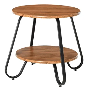 Metal Frame 2-Tier Particle Board Coffee Table