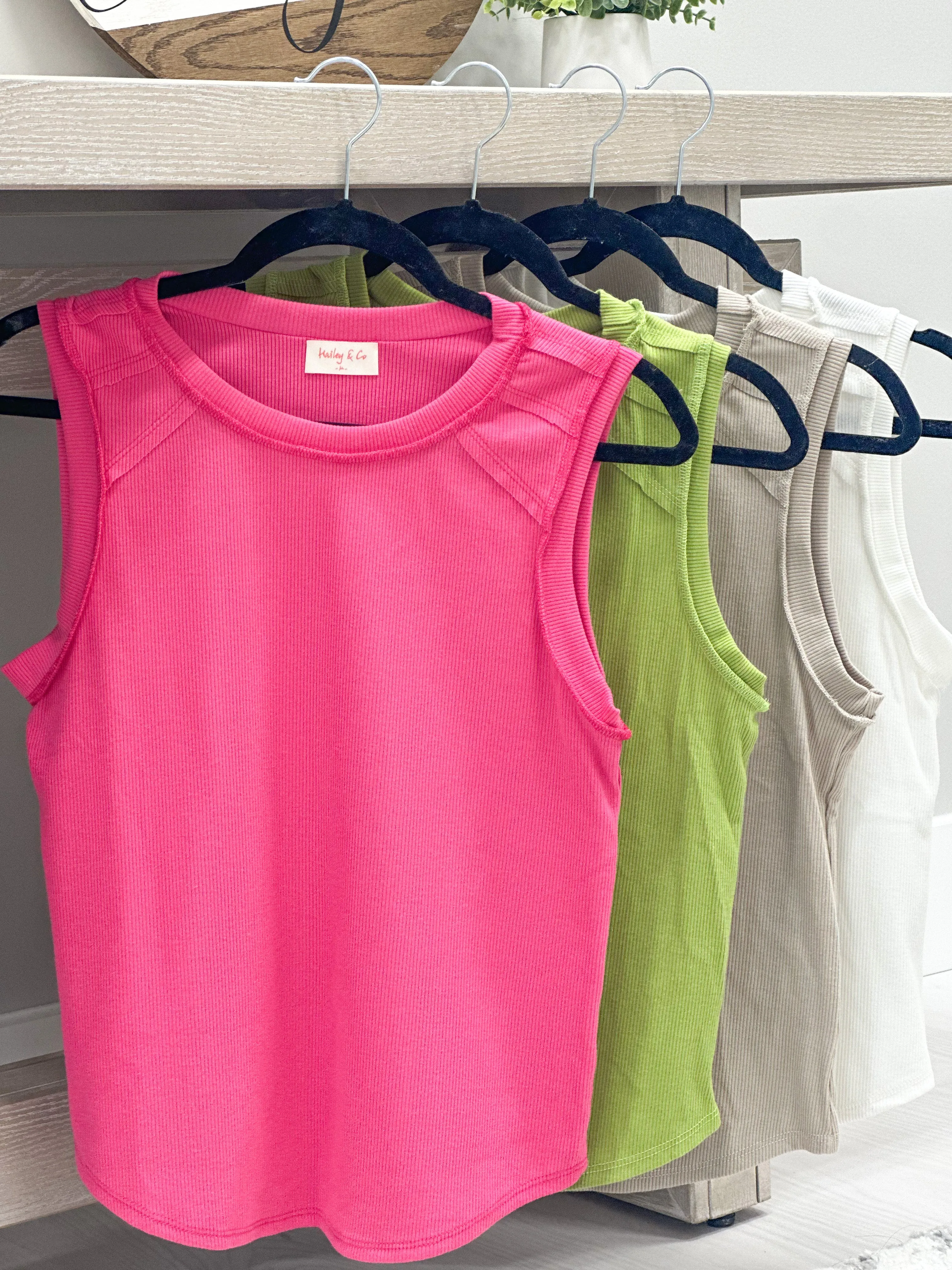 Multiple Colors - Hailey Ribbed Tanks