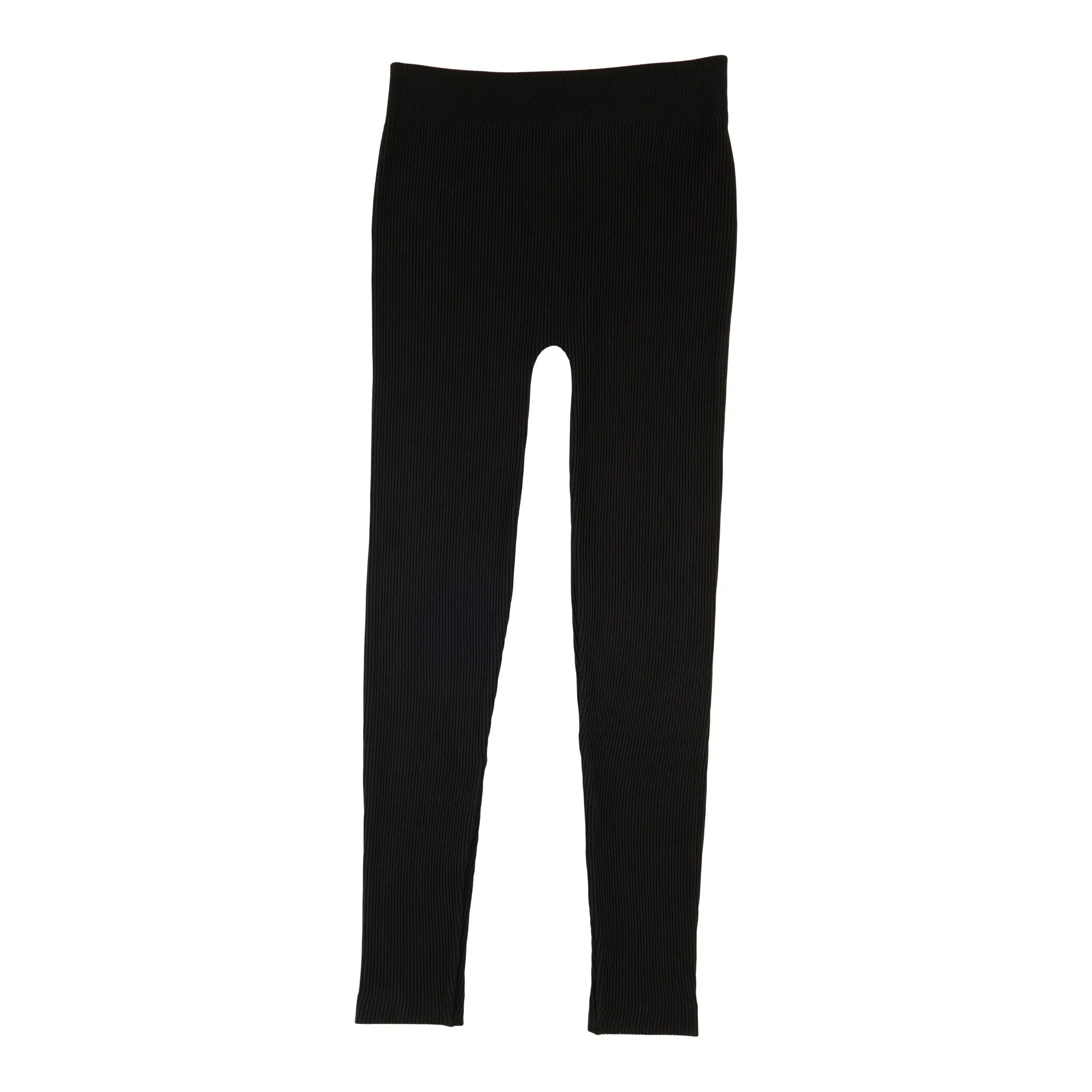 mySTYLE Women's Cozy Ribbed Black Leggings