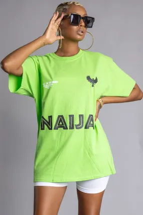 NEON GREEN TEAM NAIJA TEE