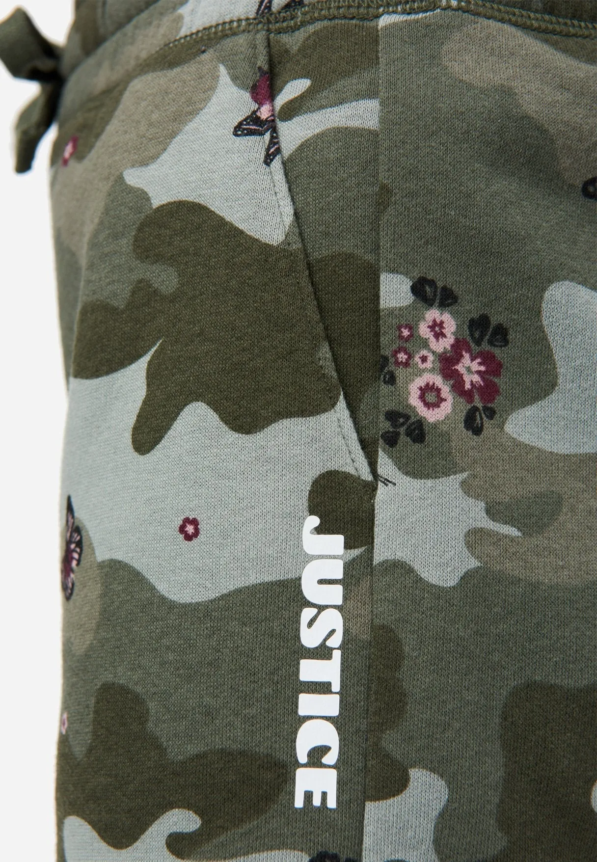 Patterned French Terry Midi Jogger Shorts