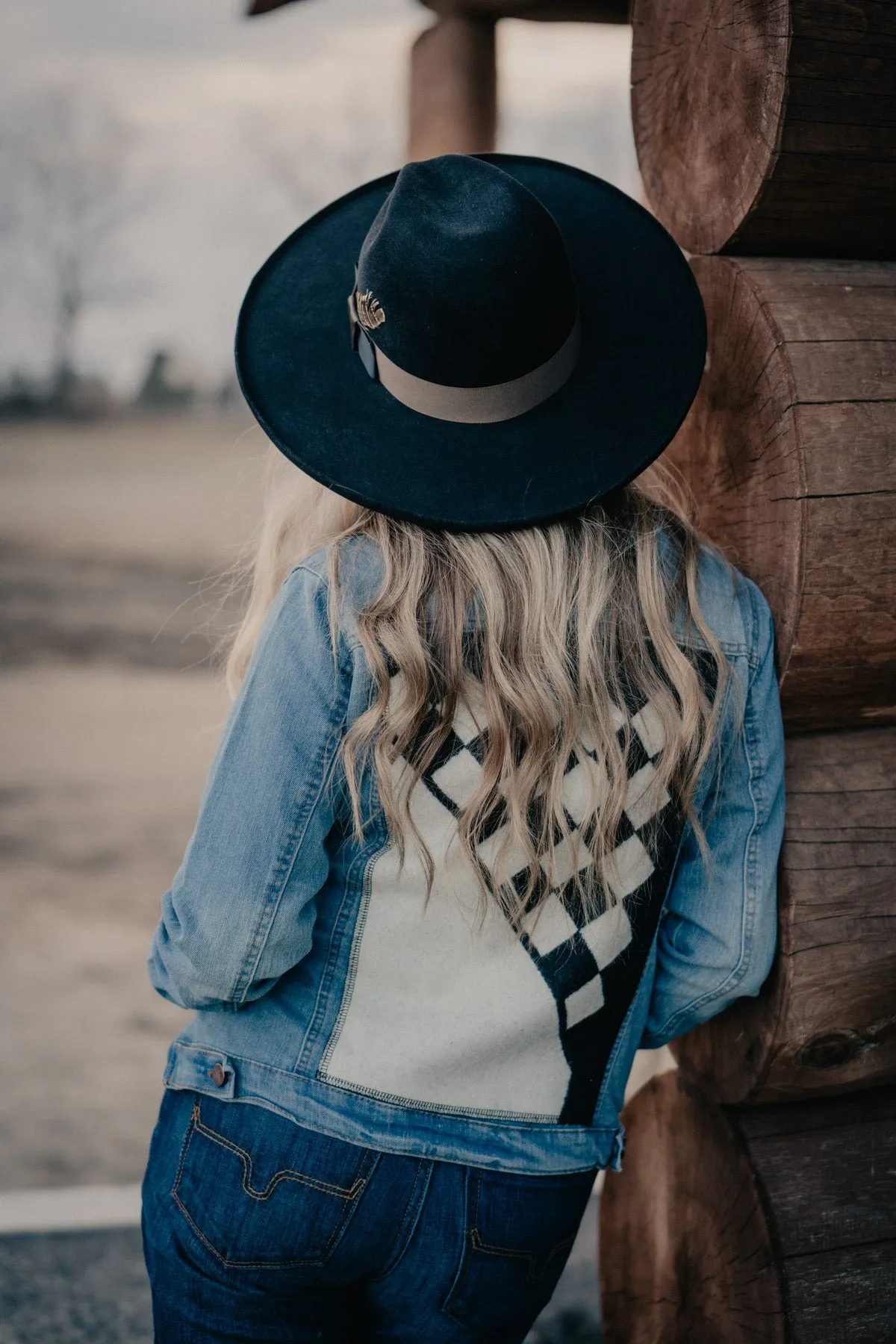 "Los Ojos" Pendleton Accented Denim Jacket (S - XL)