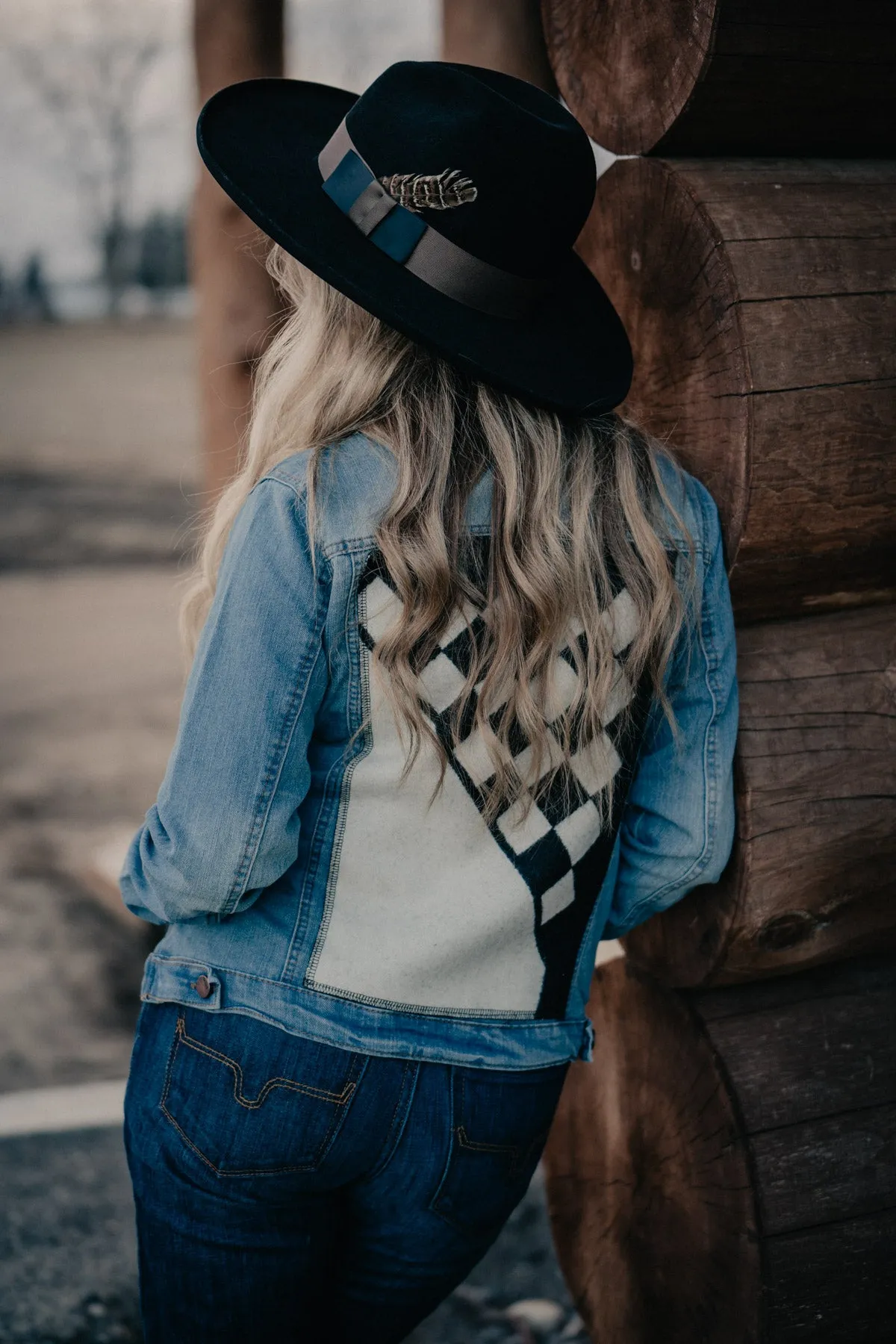"Los Ojos" Pendleton Accented Denim Jacket (S - XL)