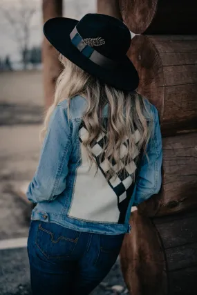 "Los Ojos" Pendleton Accented Denim Jacket (S - XL)