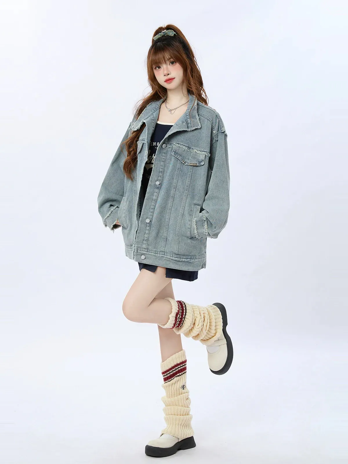 Retro Jacket Denim Light Blue