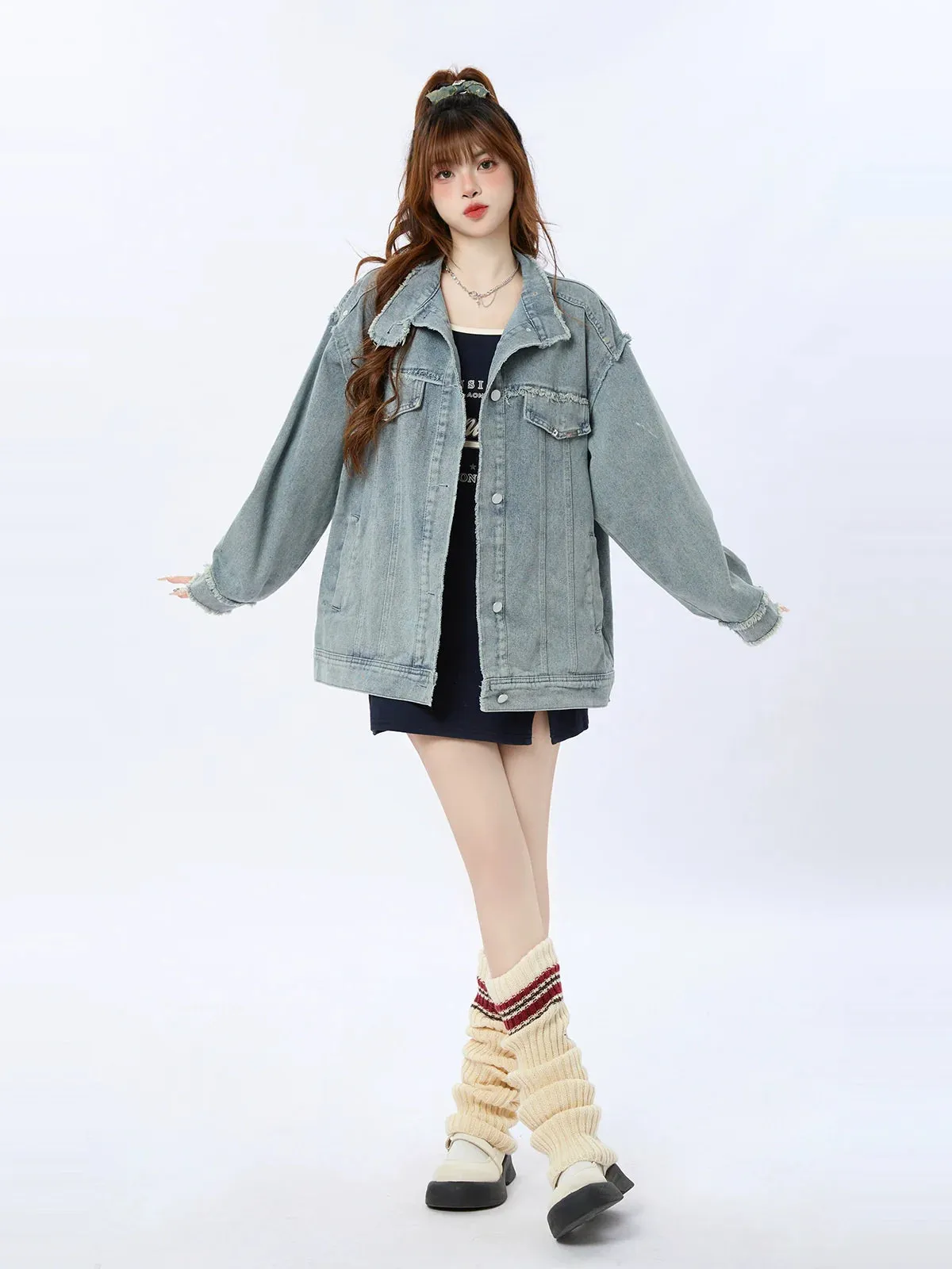 Retro Jacket Denim Light Blue