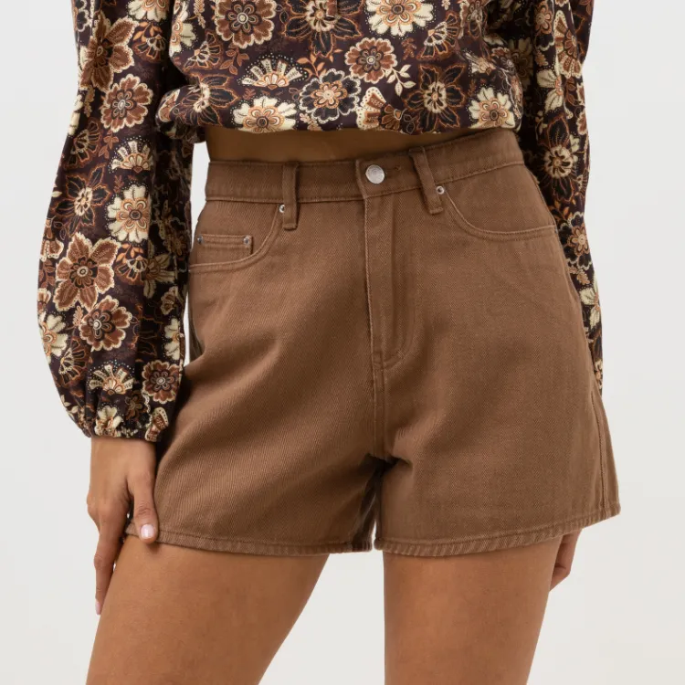 RHYTHM STAPLE DENIM SHORT - TOAST