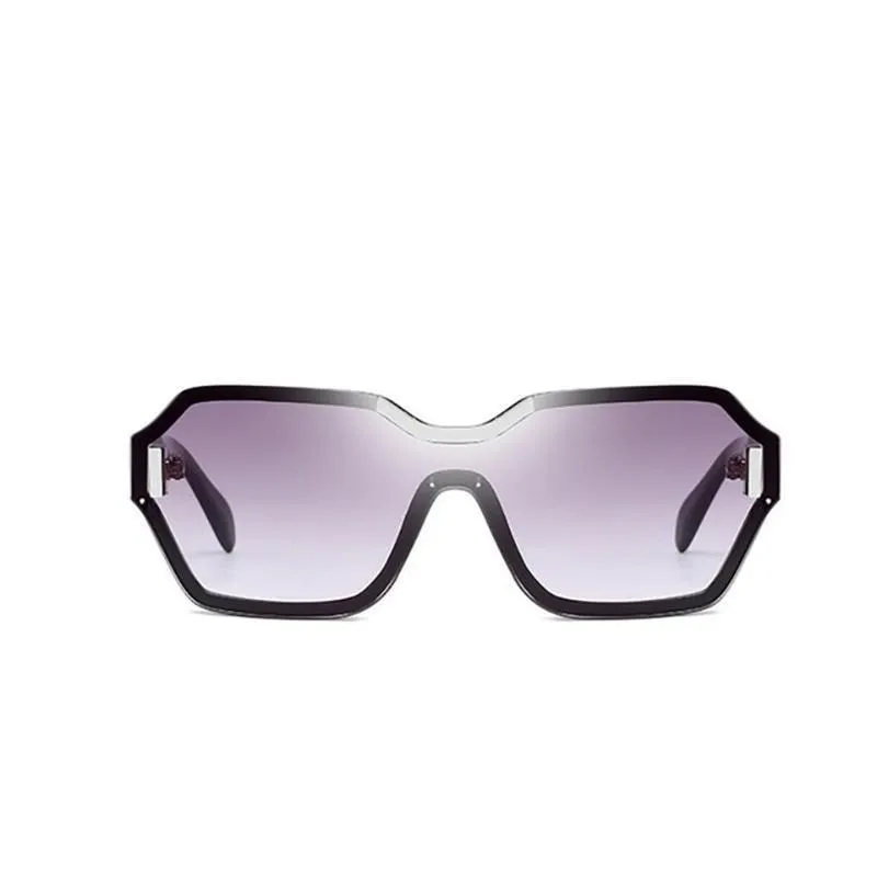Rimless Oversized Square Frame Sunglasses