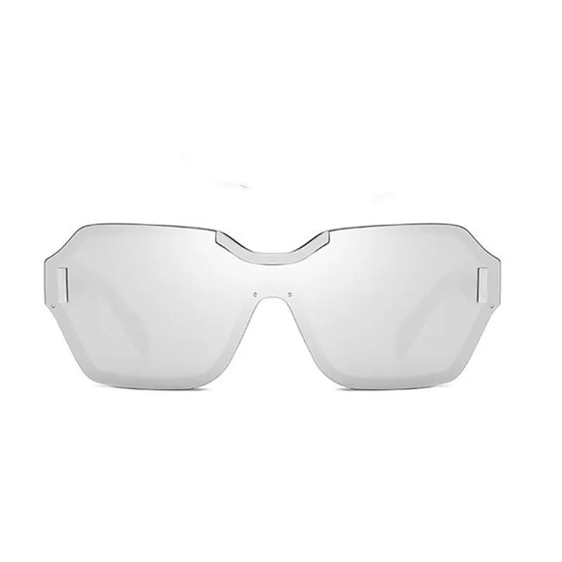 Rimless Oversized Square Frame Sunglasses