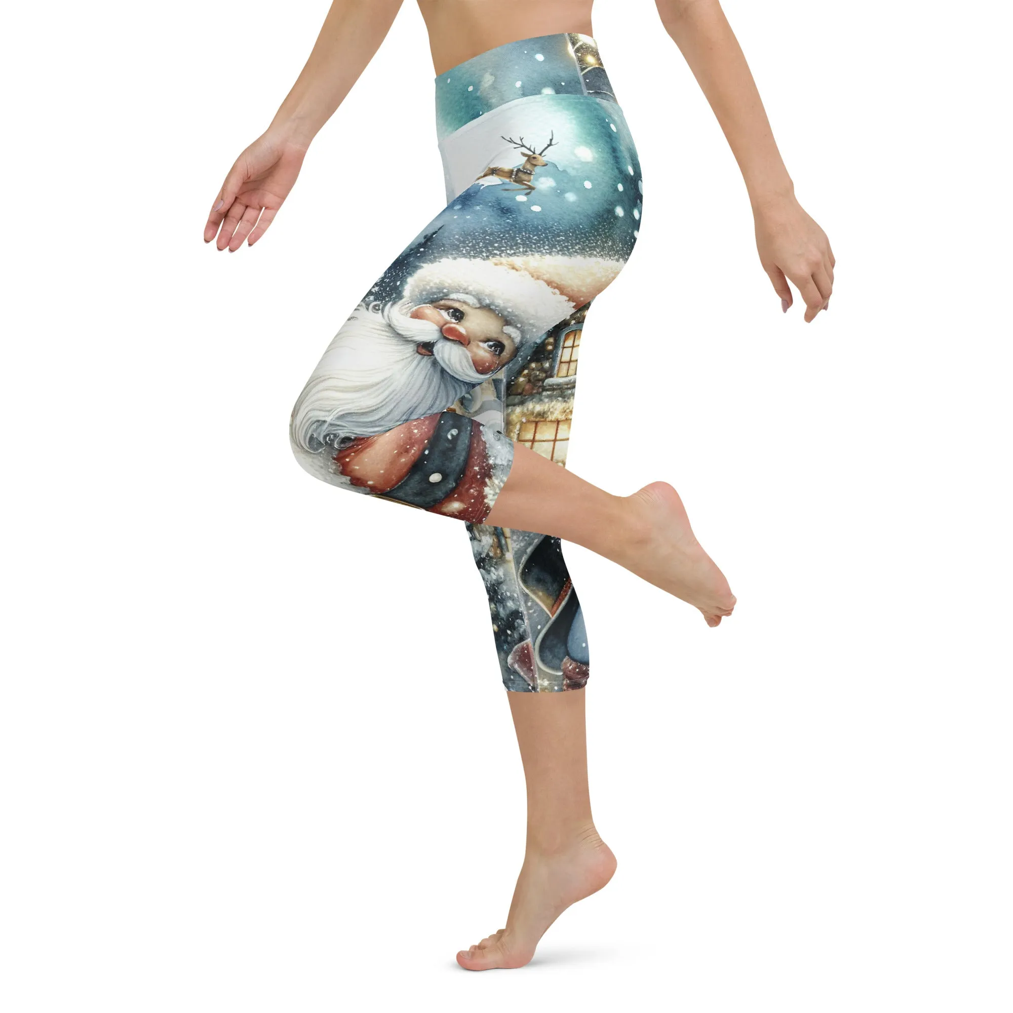 Santa's Cozy Cottage Yoga Capris