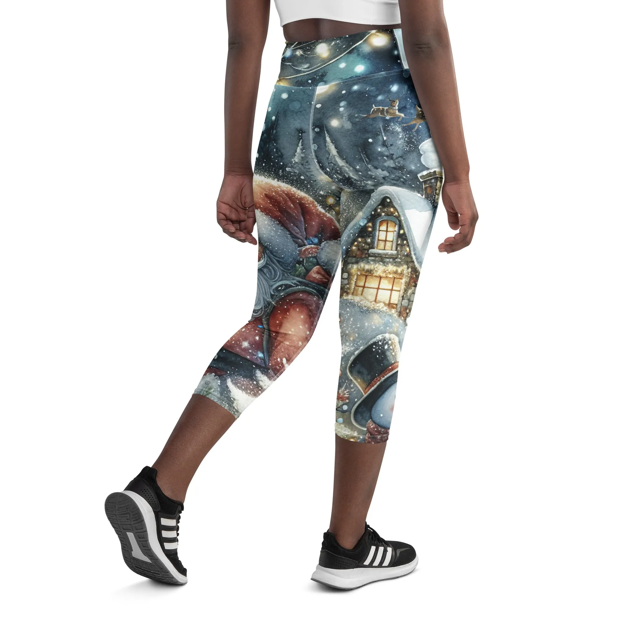 Santa's Cozy Cottage Yoga Capris