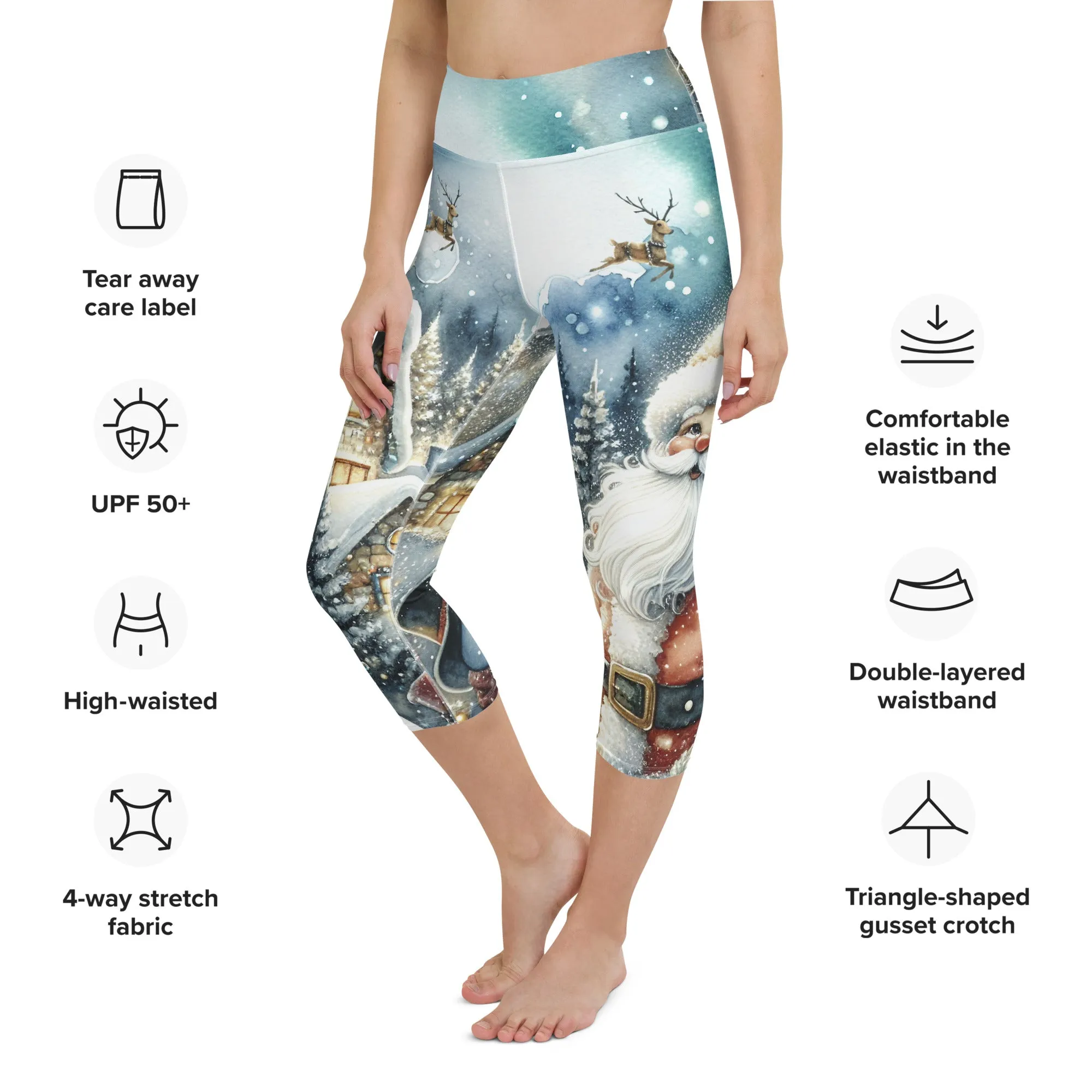 Santa's Cozy Cottage Yoga Capris