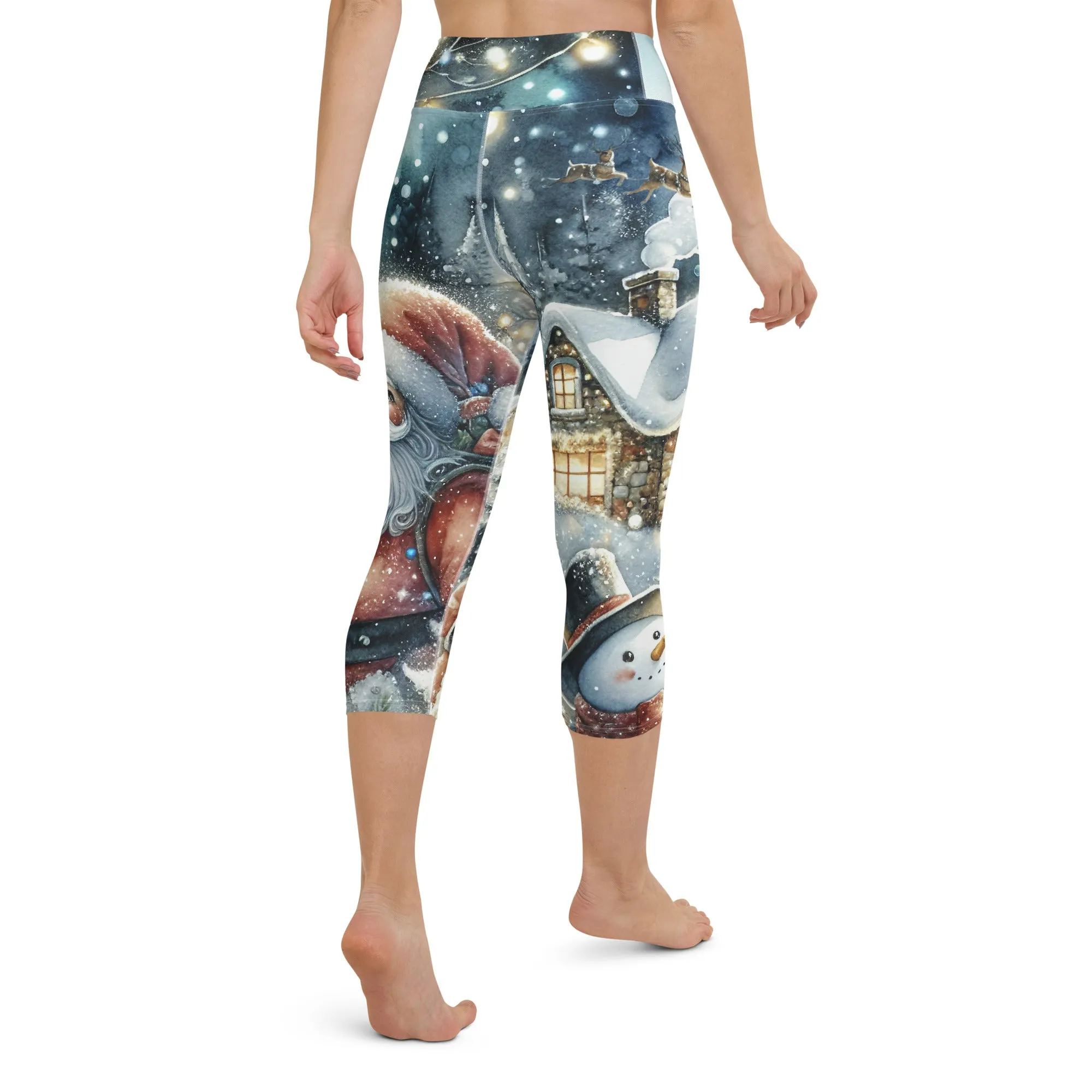 Santa's Cozy Cottage Yoga Capris