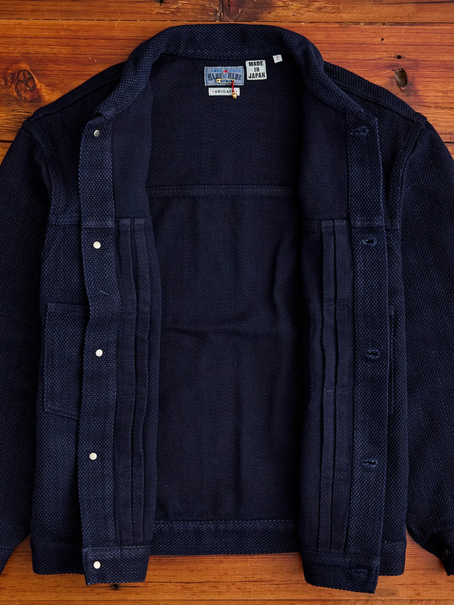 Sashiko Trucker Jacket in Indigo