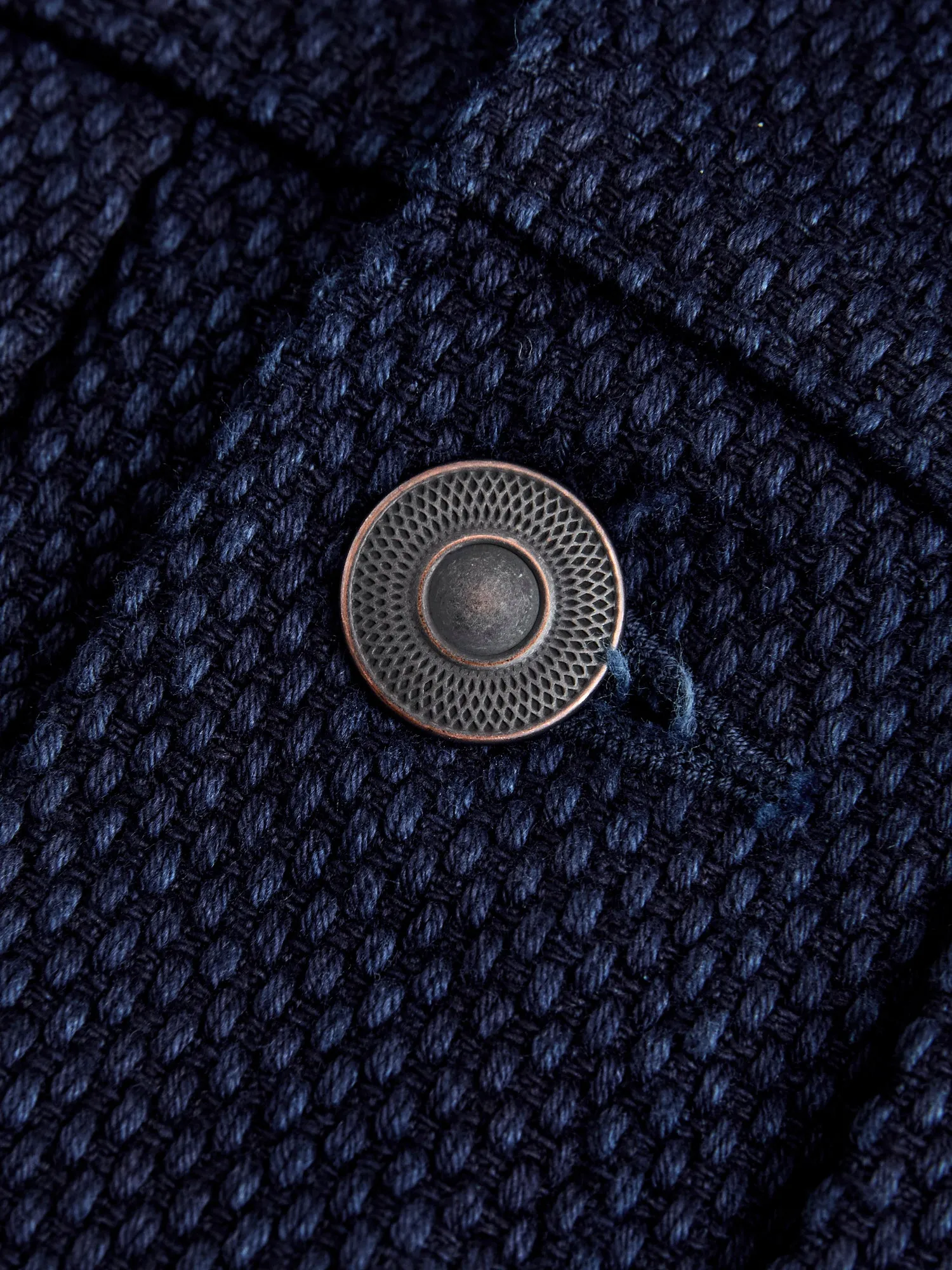 Sashiko Trucker Jacket in Indigo