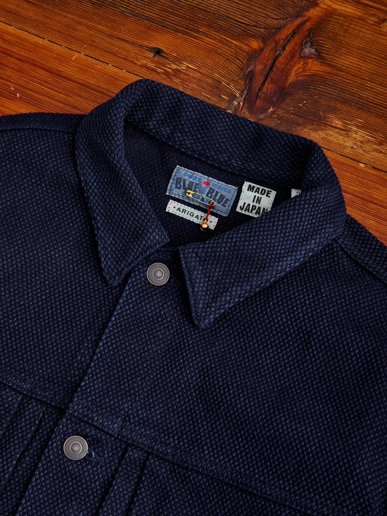 Sashiko Trucker Jacket in Indigo