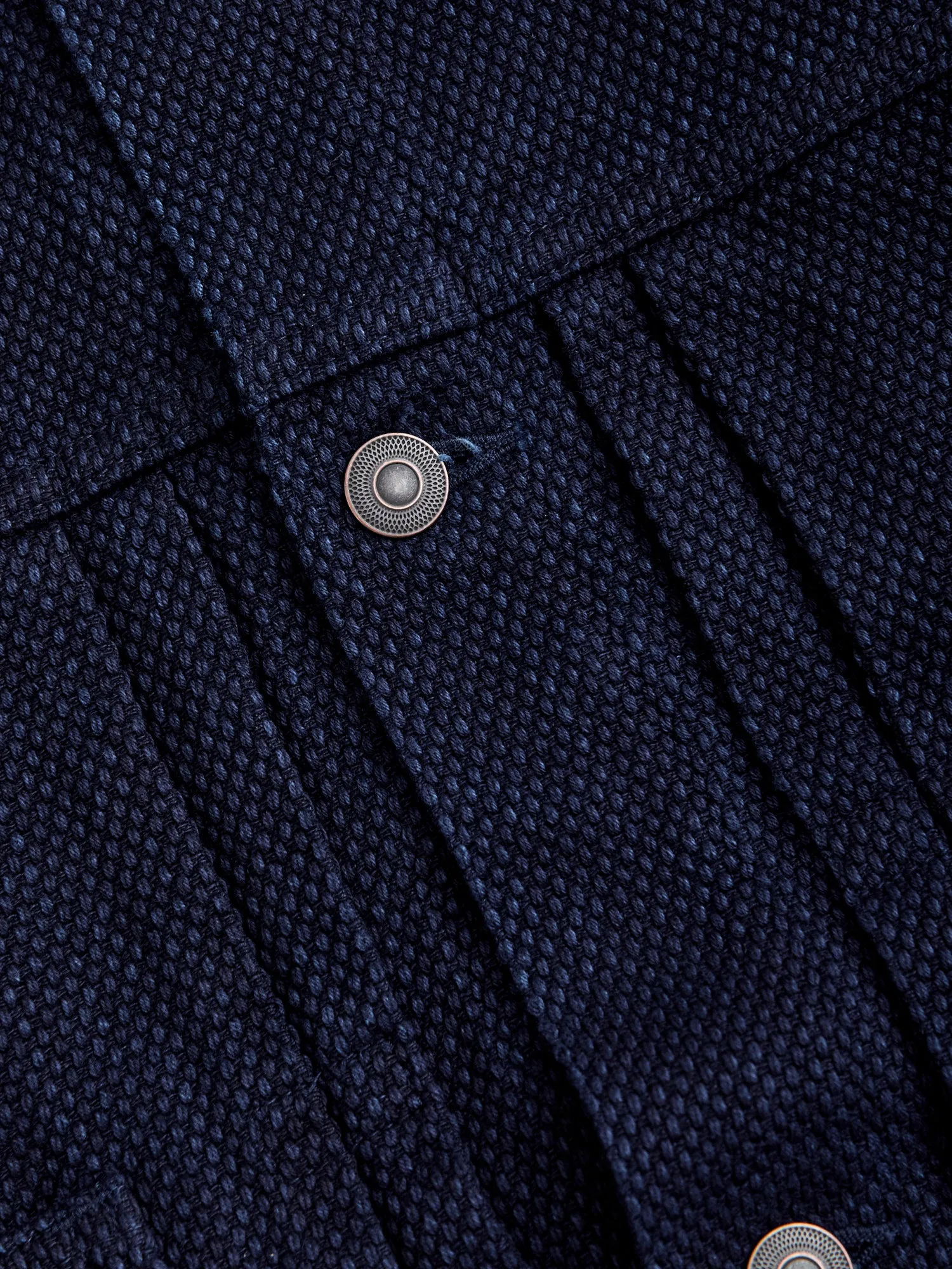 Sashiko Trucker Jacket in Indigo
