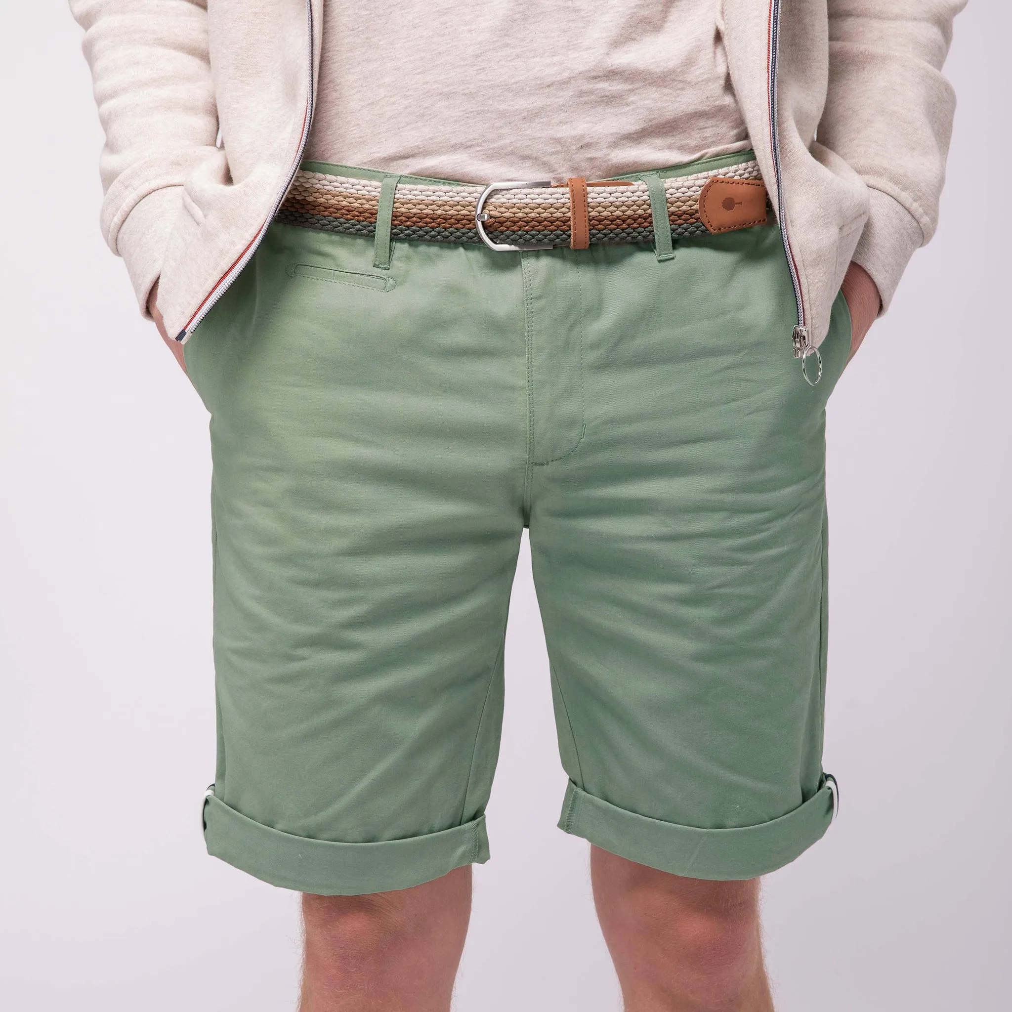 Saulieu Cotton Shorts | Light Green