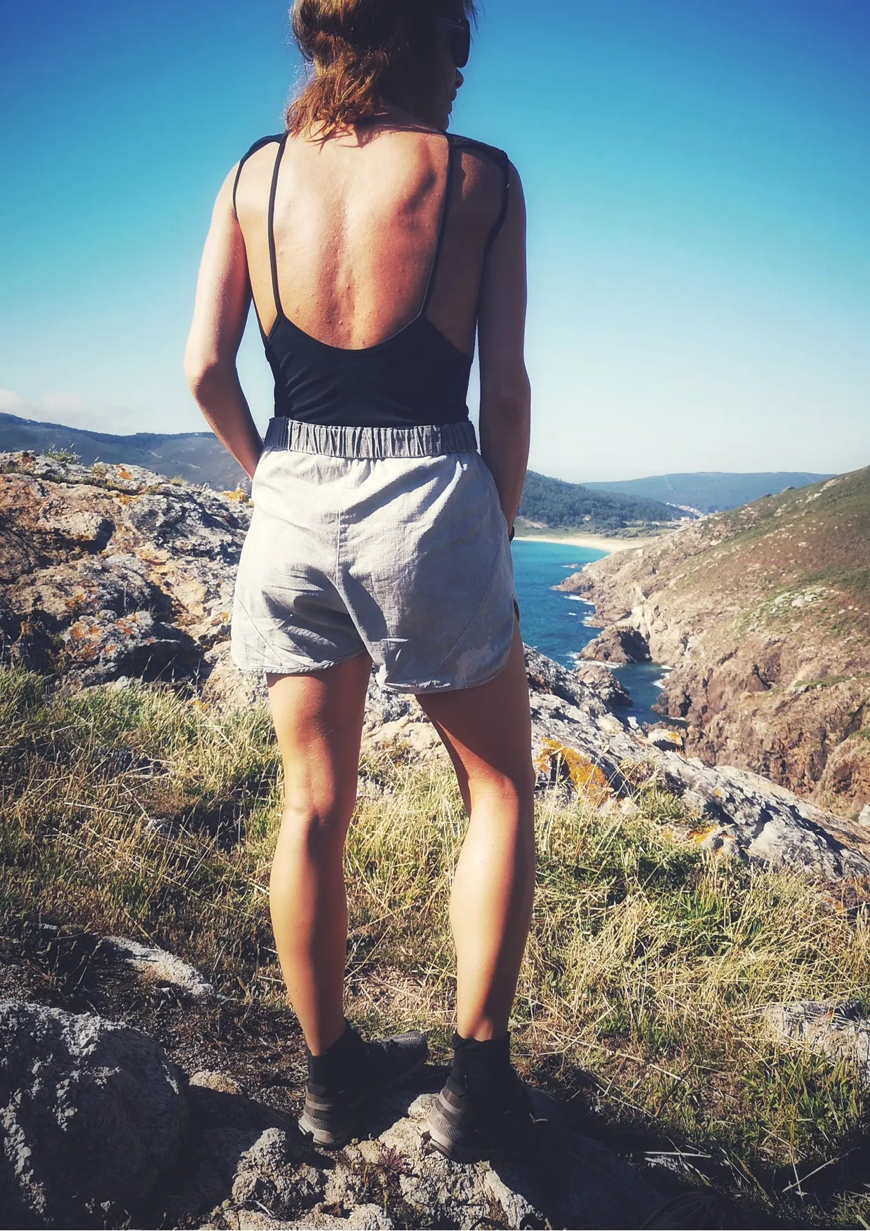 SHORTS - DENIM light grey washed
