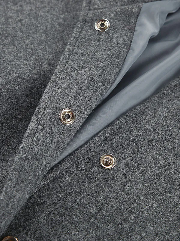 Stand Collar Loose Woolen Jacket