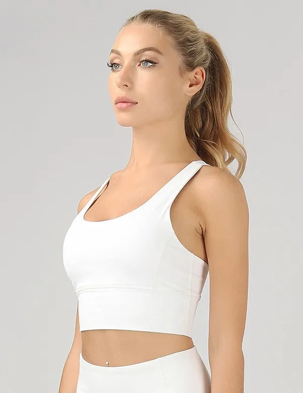 Strappy Back Active Crop Top With Removable Pad