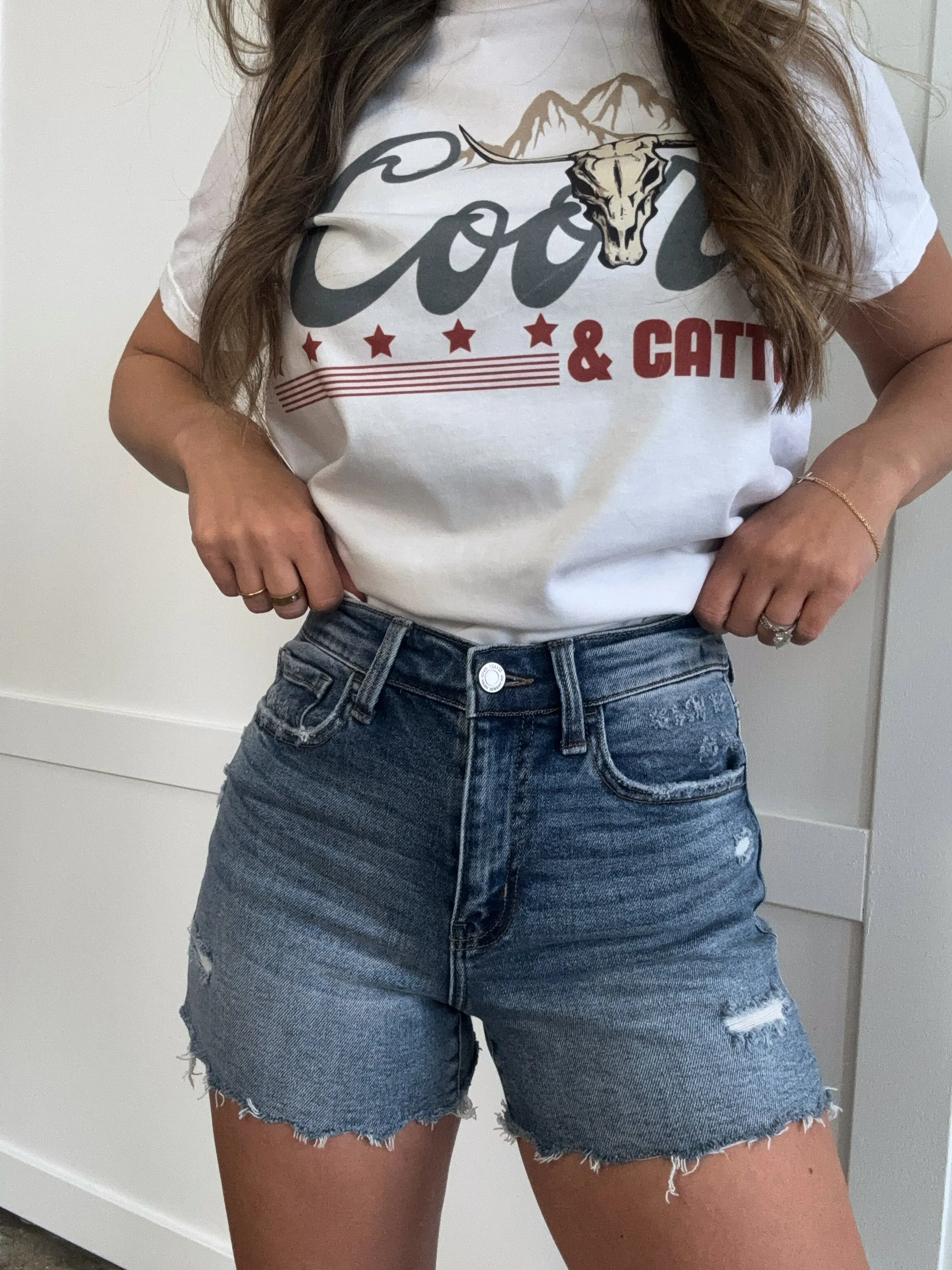 Susanna High Rise Denim Shorts