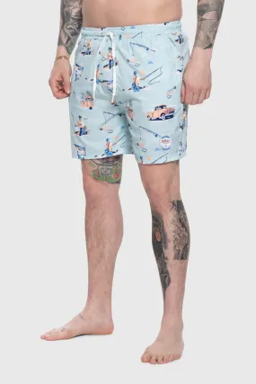 TEAMLTD COORS LIGHT SWIM SHORT I TEAL OR PINK