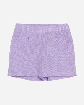 Teen Dana Check Shorts - Light Purple