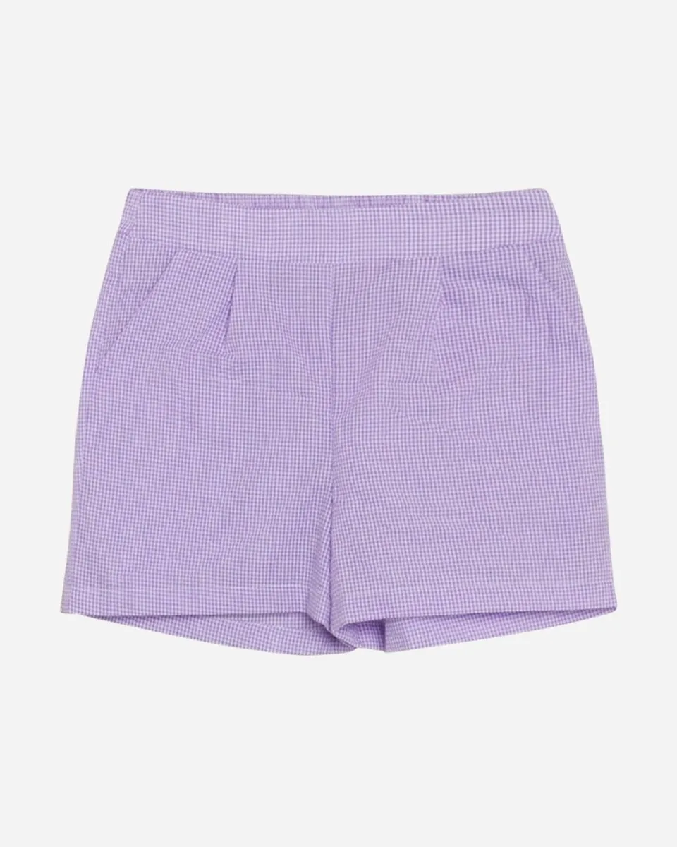 Teen Dana Check Shorts - Light Purple