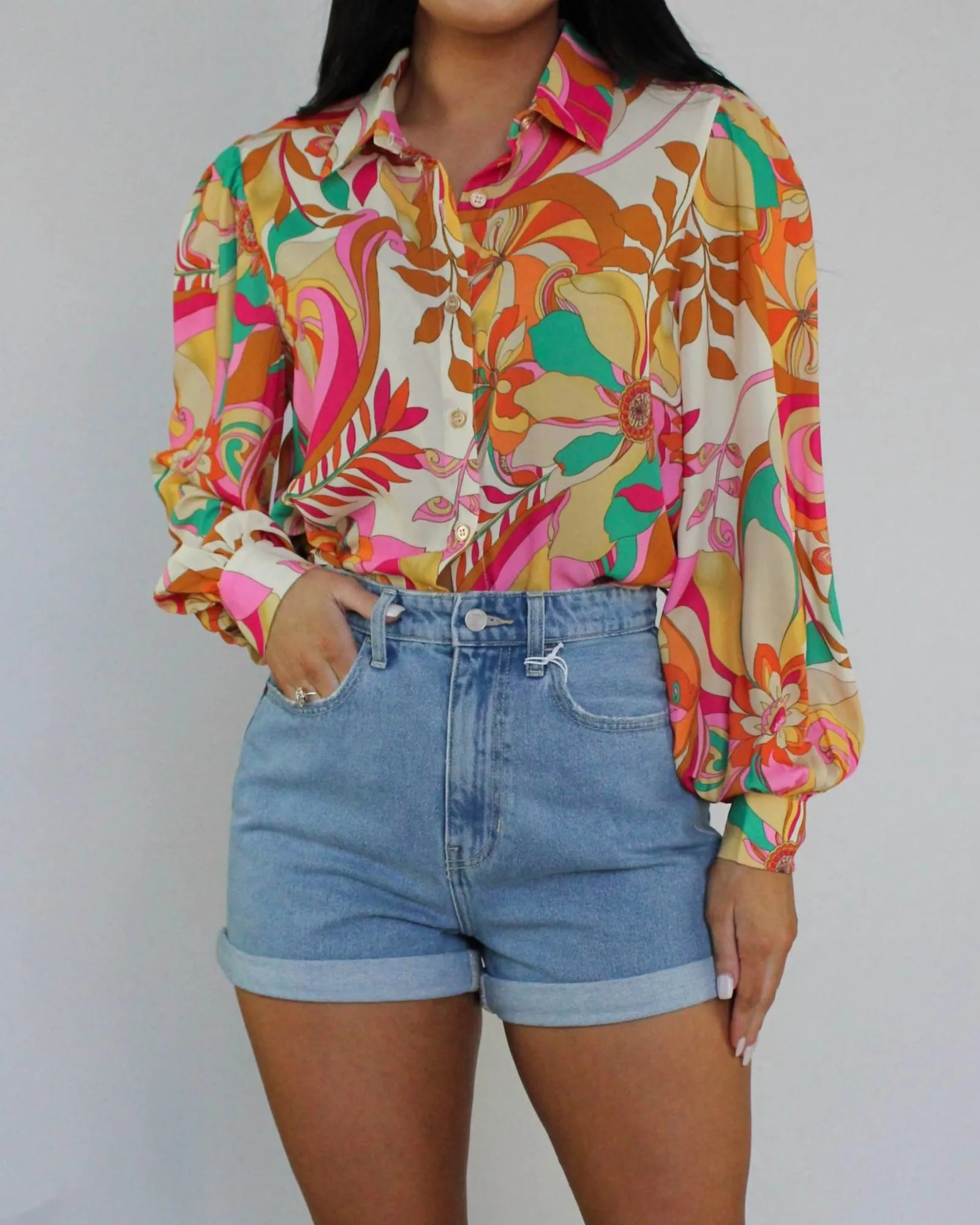 The Stella Denim Shorts In Light Denim | Light Denim